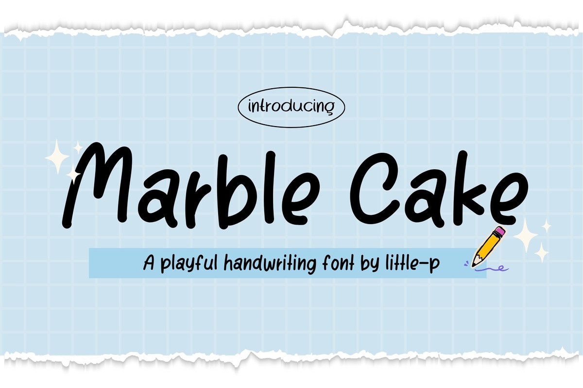 Przykład czcionki Marble Cake