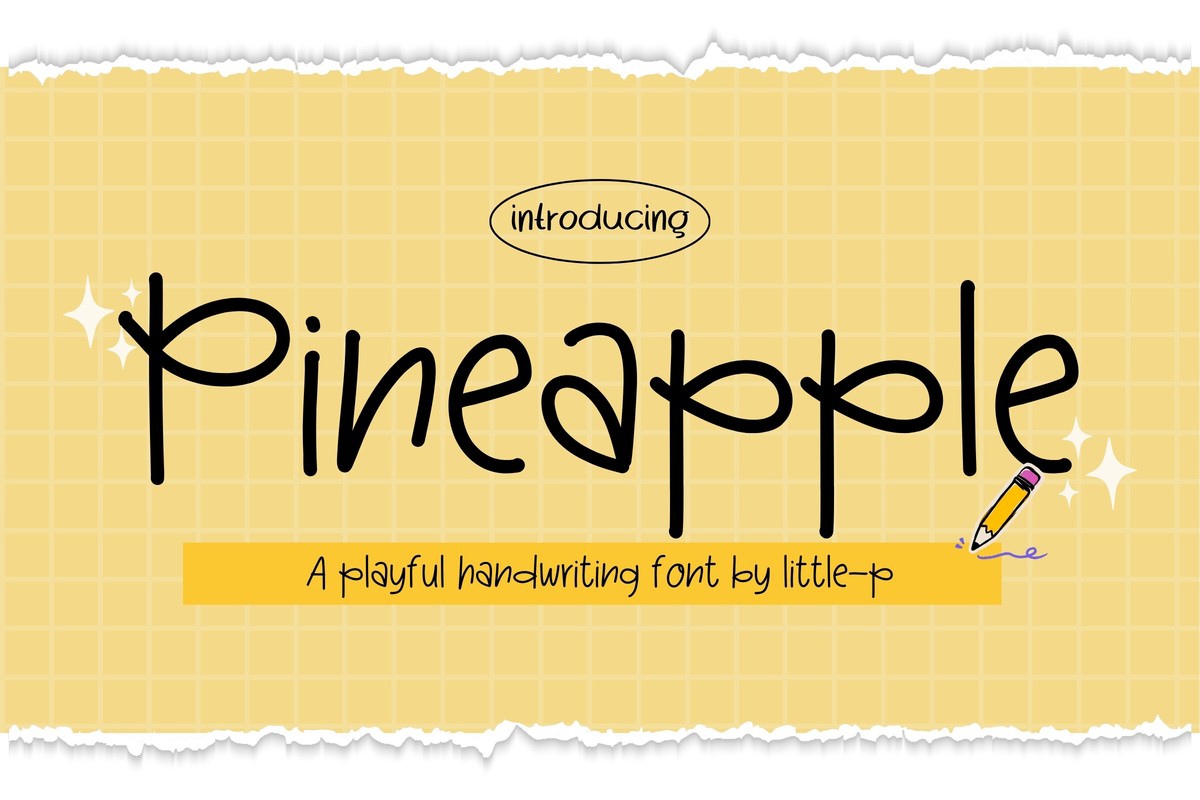 Przykład czcionki Pinеapple