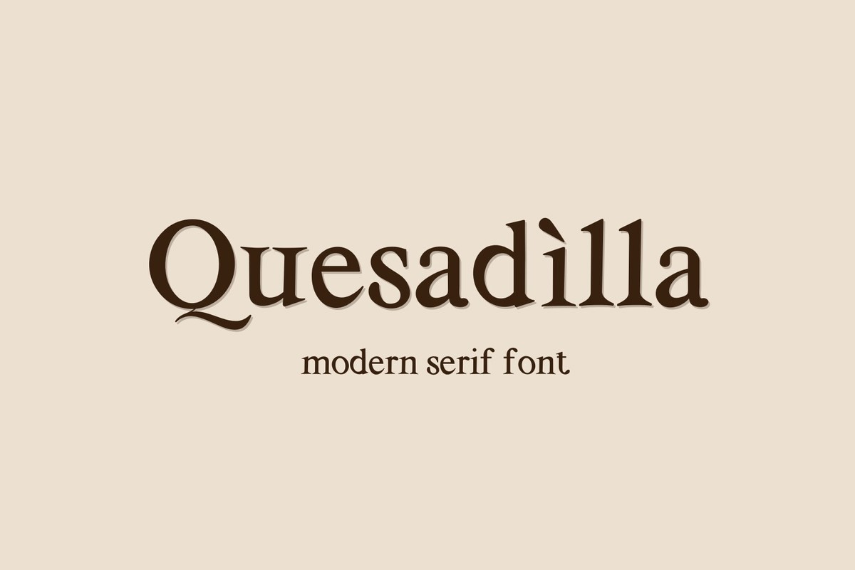 Przykład czcionki Quesadilla