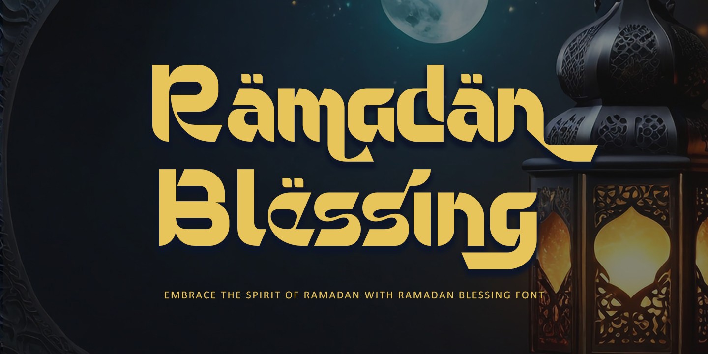 Przykład czcionki Ramadan Blessing
