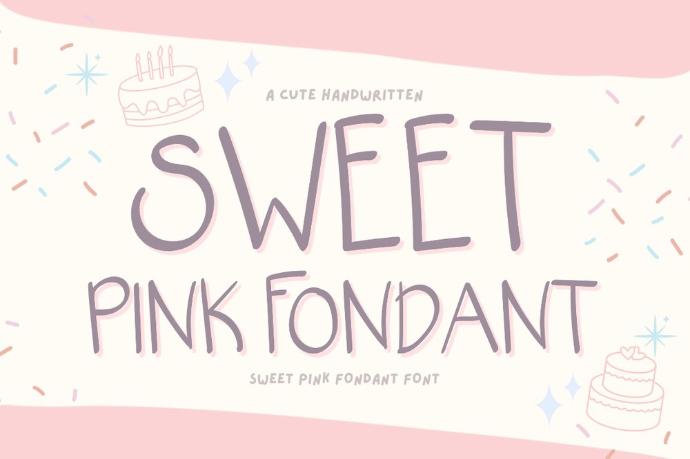 Przykład czcionki Sweet Pink Fondant Regular