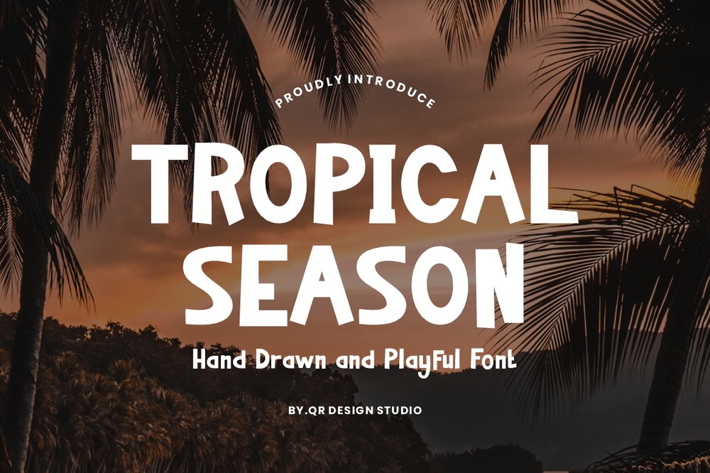 Przykład czcionki Tropical Season