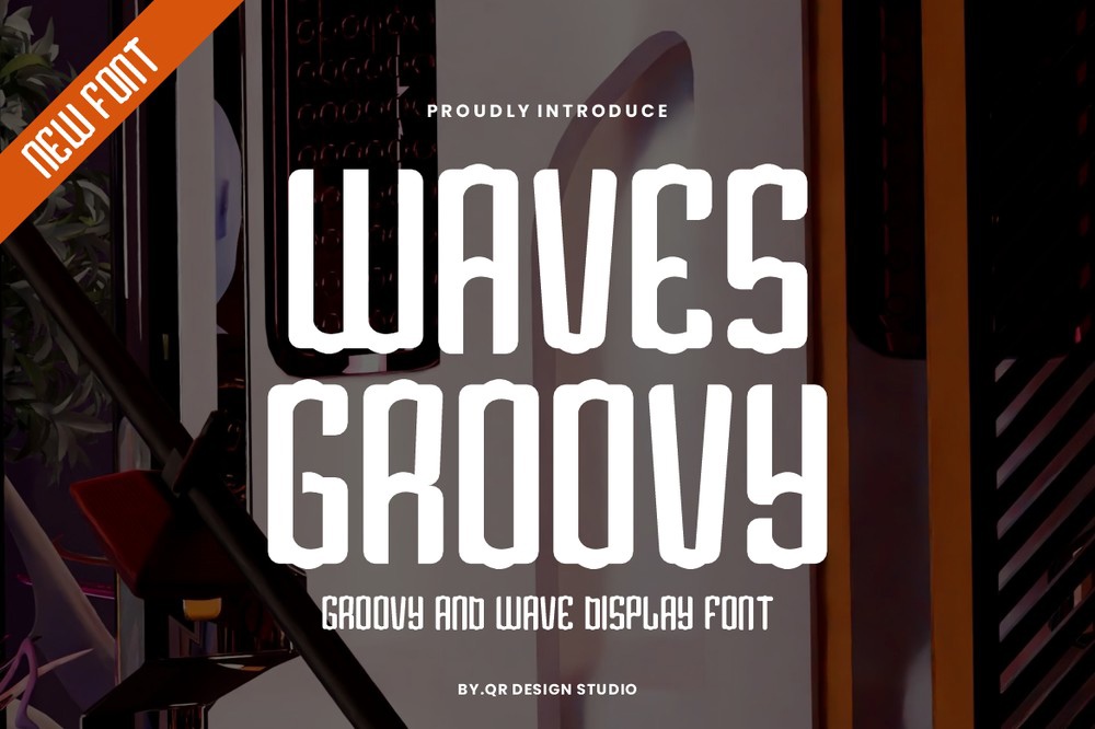 Przykład czcionki Waves Groovy