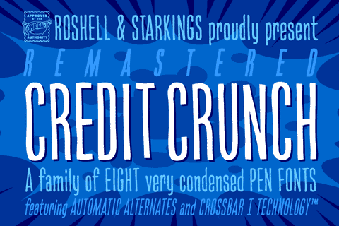 Przykład czcionki Credit Crunch Regular