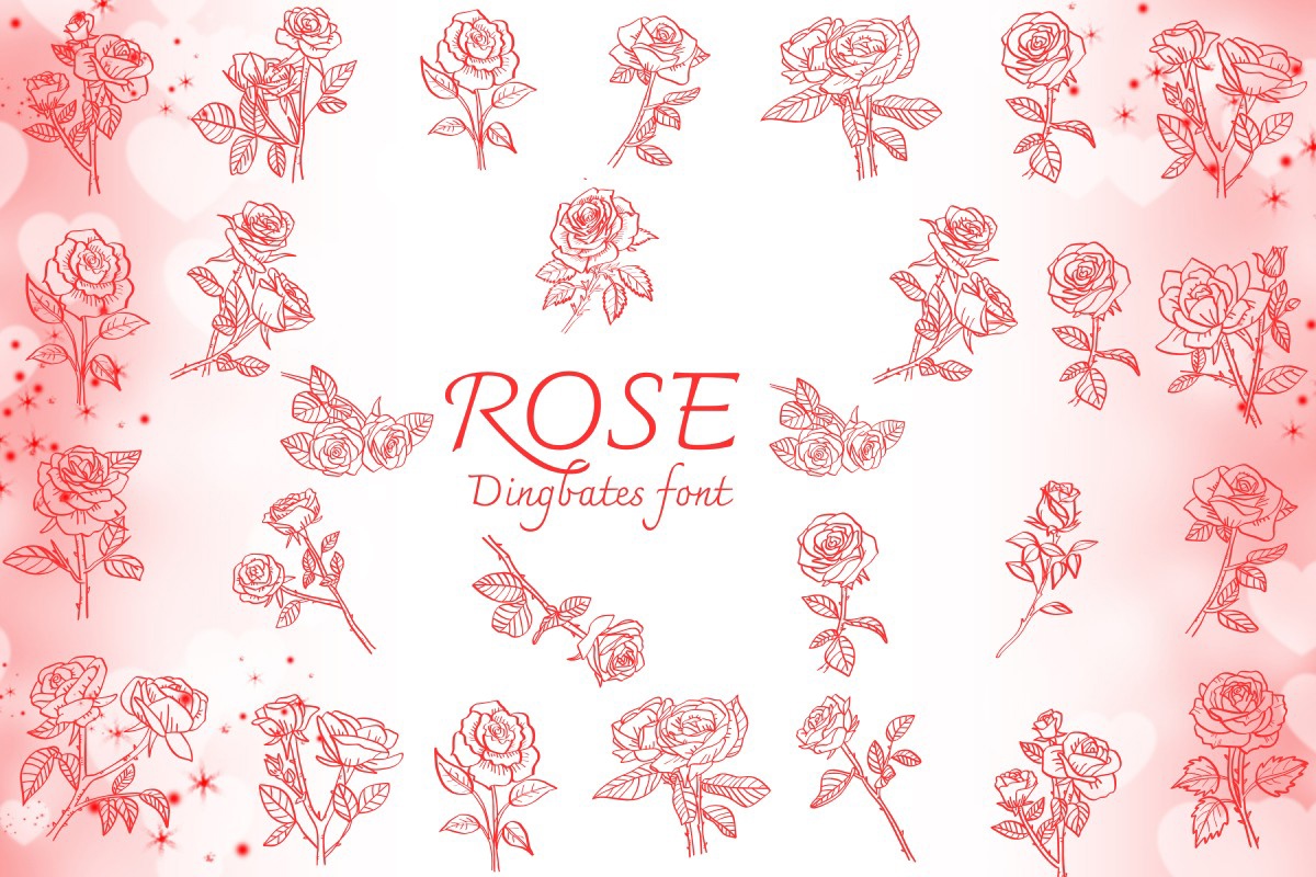 Przykład czcionki Roses Regular