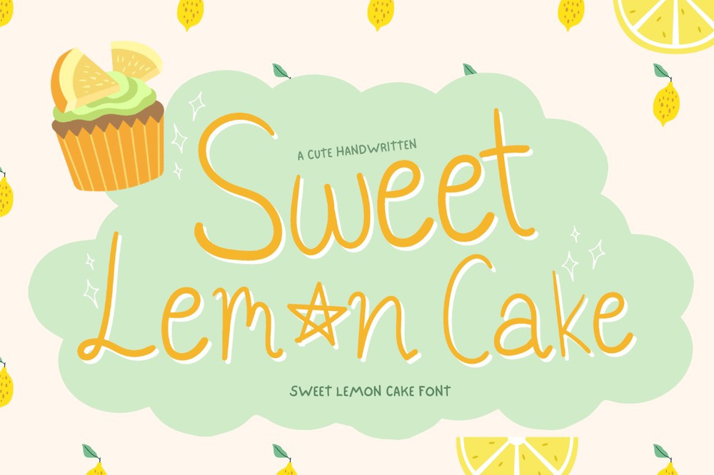 Przykład czcionki Sweet Lemon Cake Regular