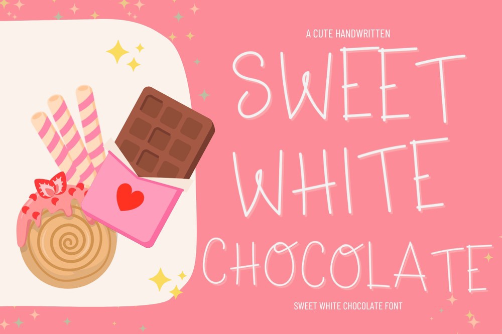 Przykład czcionki Sweet White Chocolate