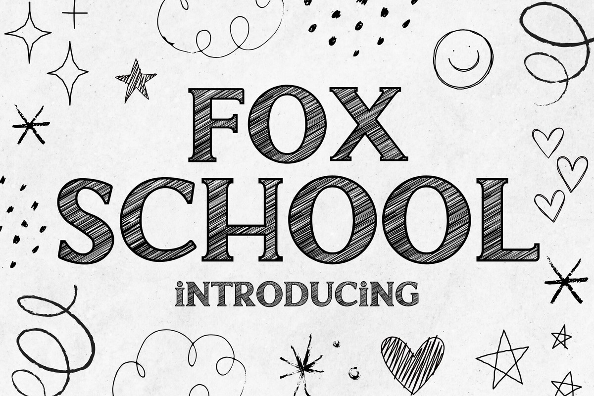 Przykład czcionki Fox School Regular
