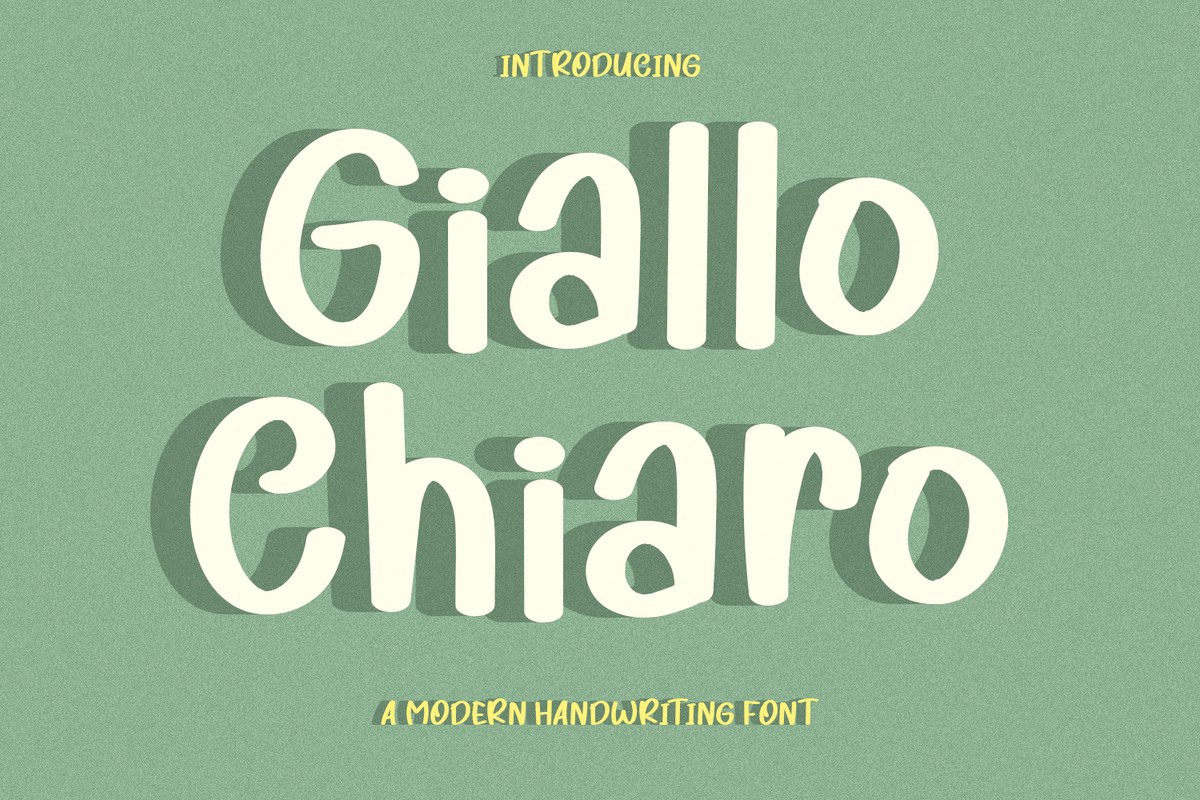 Przykład czcionki Giallo Chiaro Regular