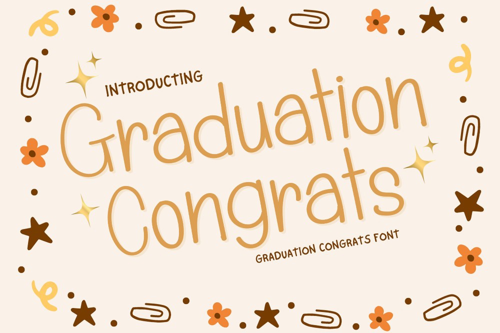 Przykład czcionki Graduation Congrats