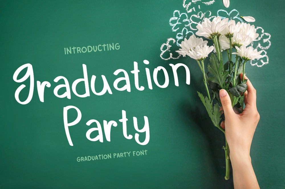 Przykład czcionki Graduation Party