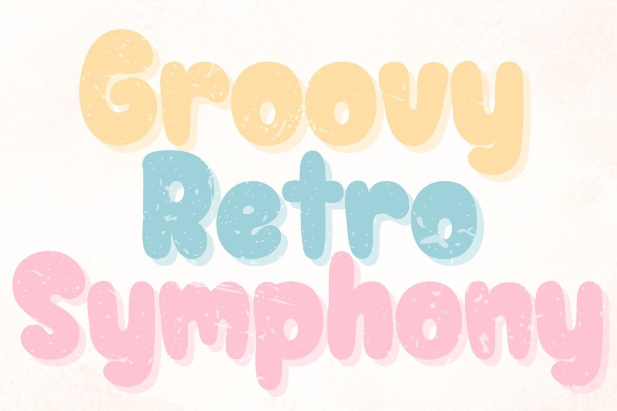 Przykład czcionki Groovy Retro Symphony Regular
