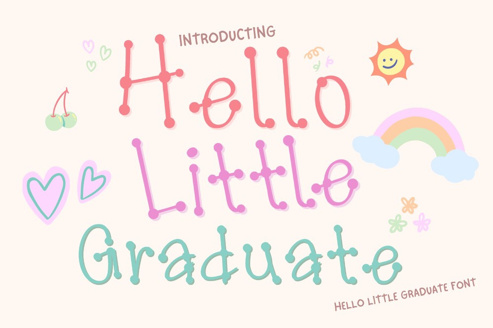 Przykład czcionki Hello Little Graduate Regular
