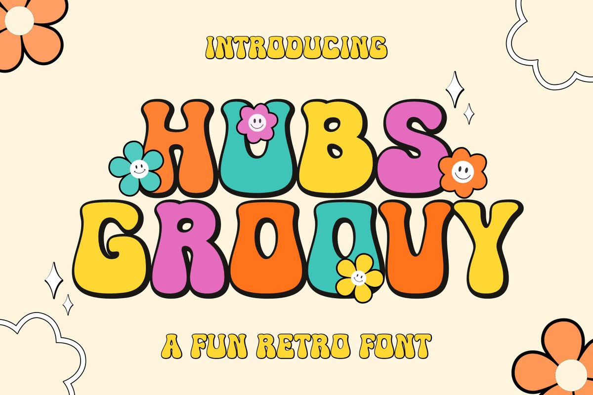 Przykład czcionki Hubs Groovy