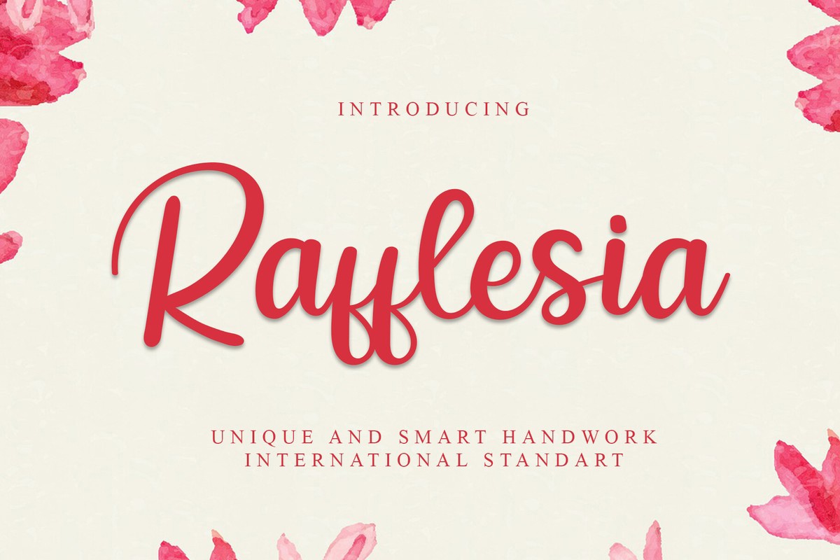 Przykład czcionki Rafflesia