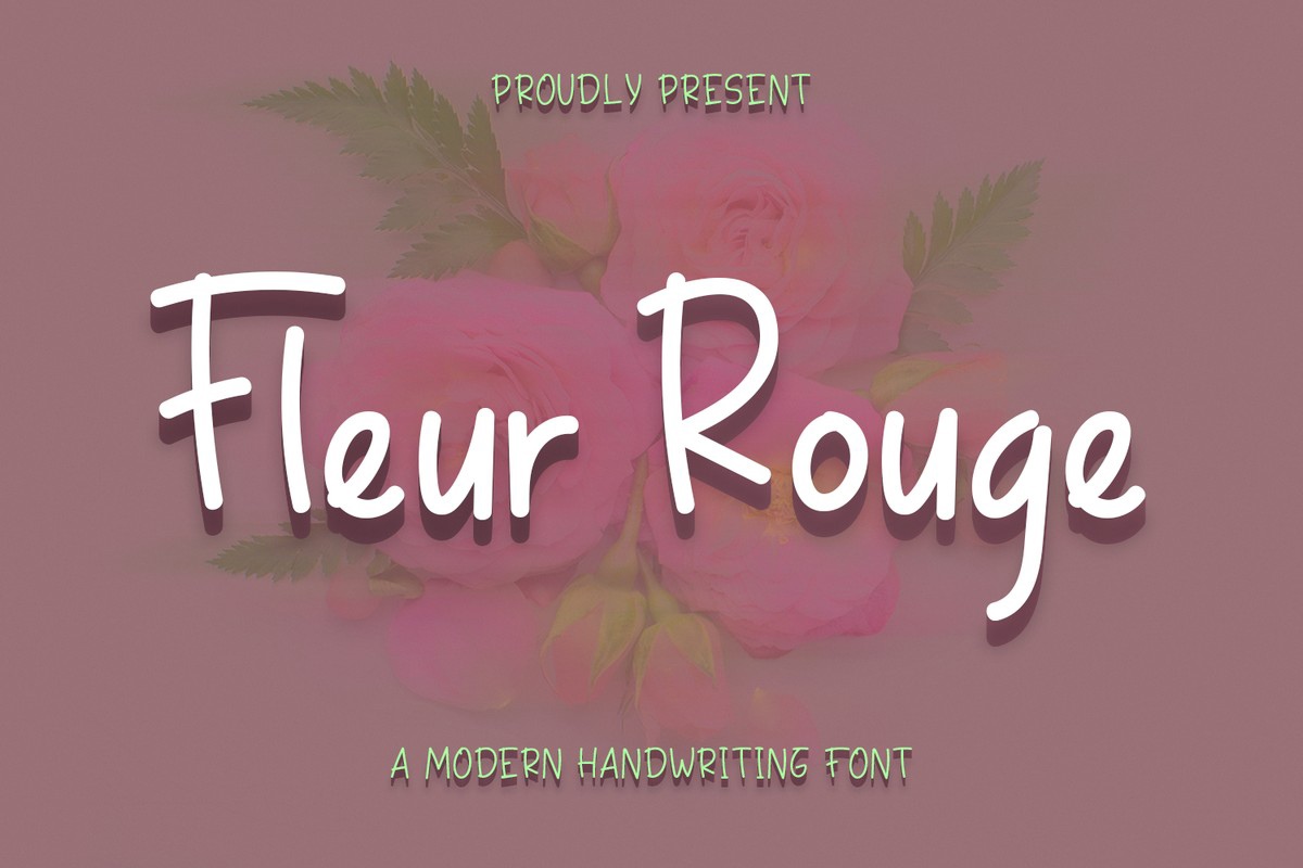 Przykład czcionki Fleur Rouge Regular