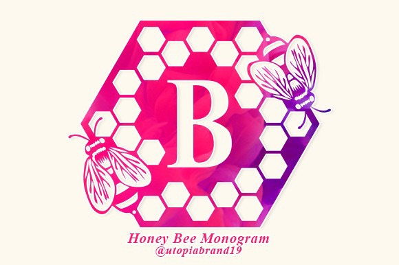 Przykład czcionki Honey Bee Monogram