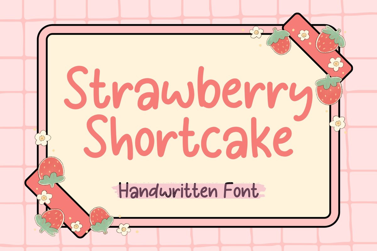 Przykład czcionki Strawberry Shortcake