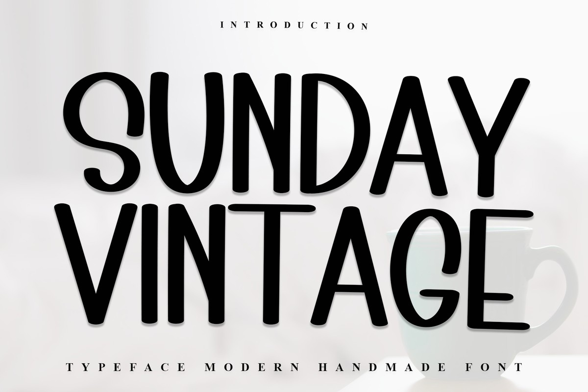 Przykład czcionki Sunday Vintage