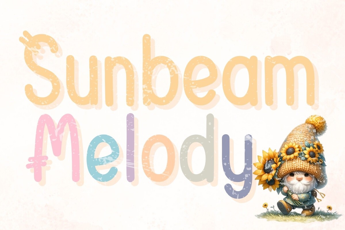 Przykład czcionki Sunbeam Melody