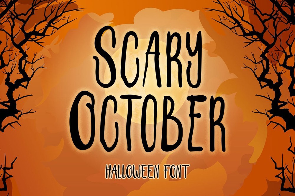 Przykład czcionki Scary October