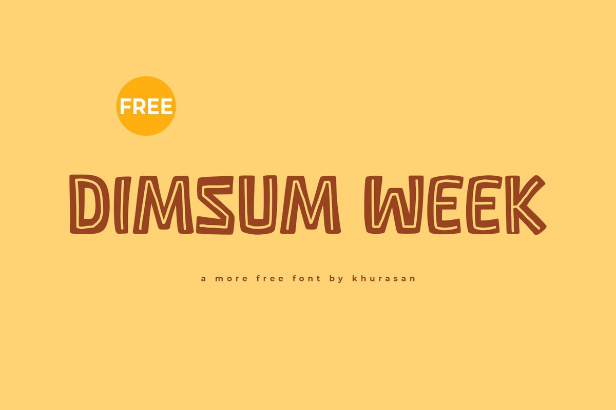 Przykład czcionki Dimsum Week