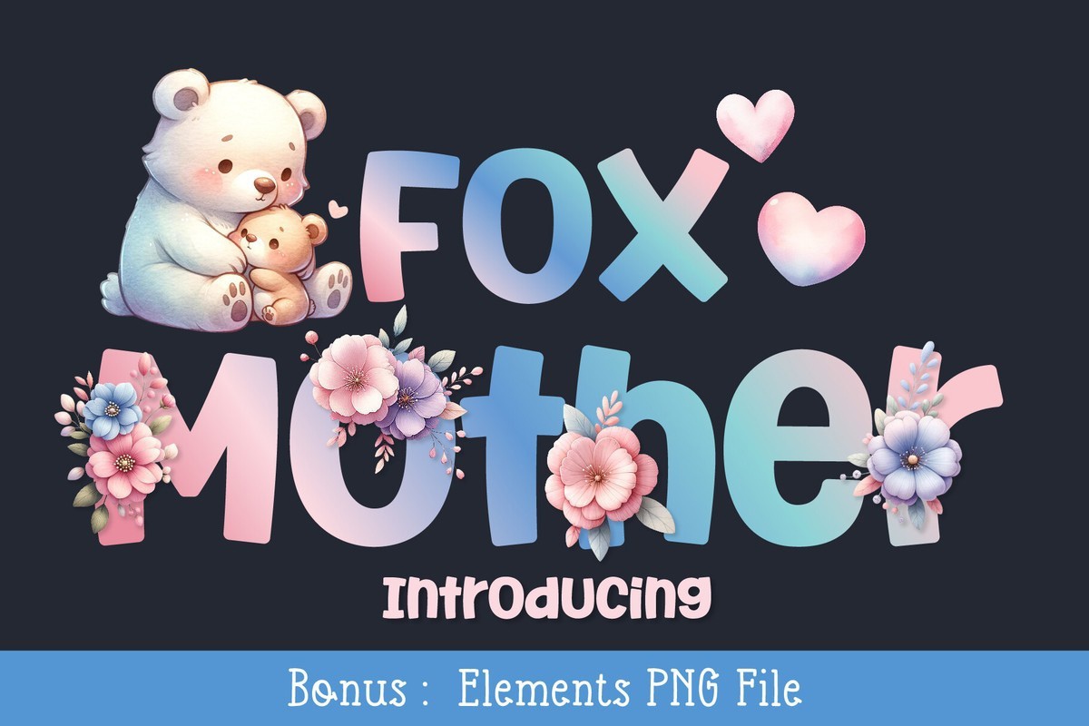 Przykład czcionki Fox Mother