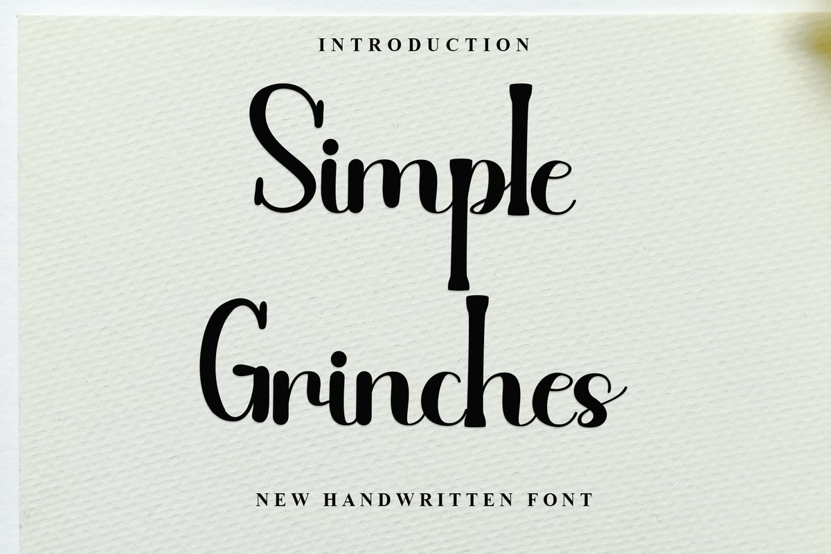 Przykład czcionki Simple Grinches