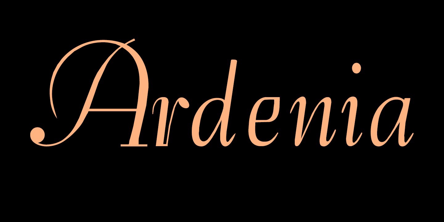 Przykład czcionki Ardenia