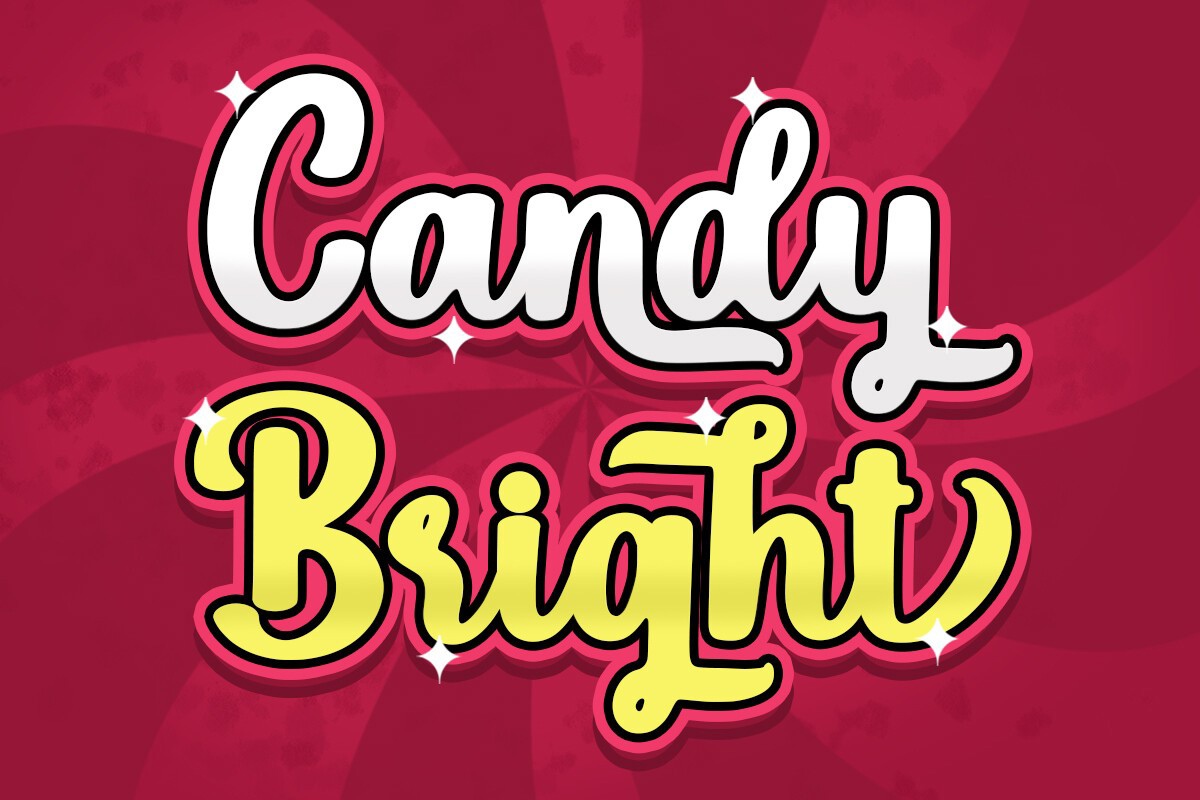 Przykład czcionki Candy Bright