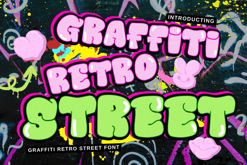 Przykład czcionki Graffiti Retro Street