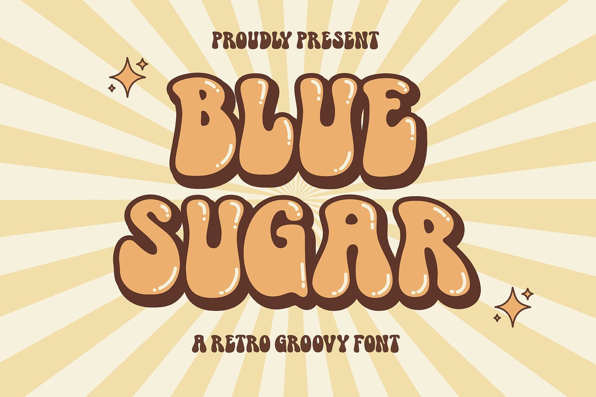 Przykład czcionki Blue Sugar Groovy