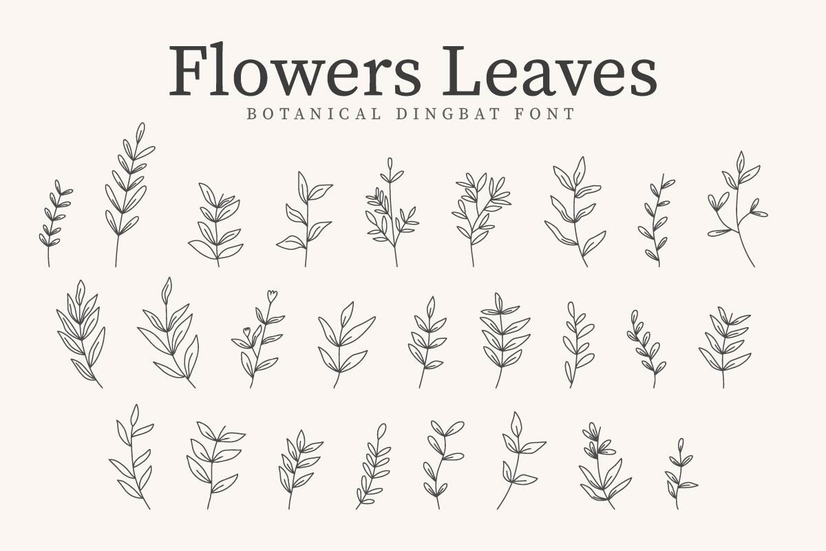 Przykład czcionki Flowers Leaves