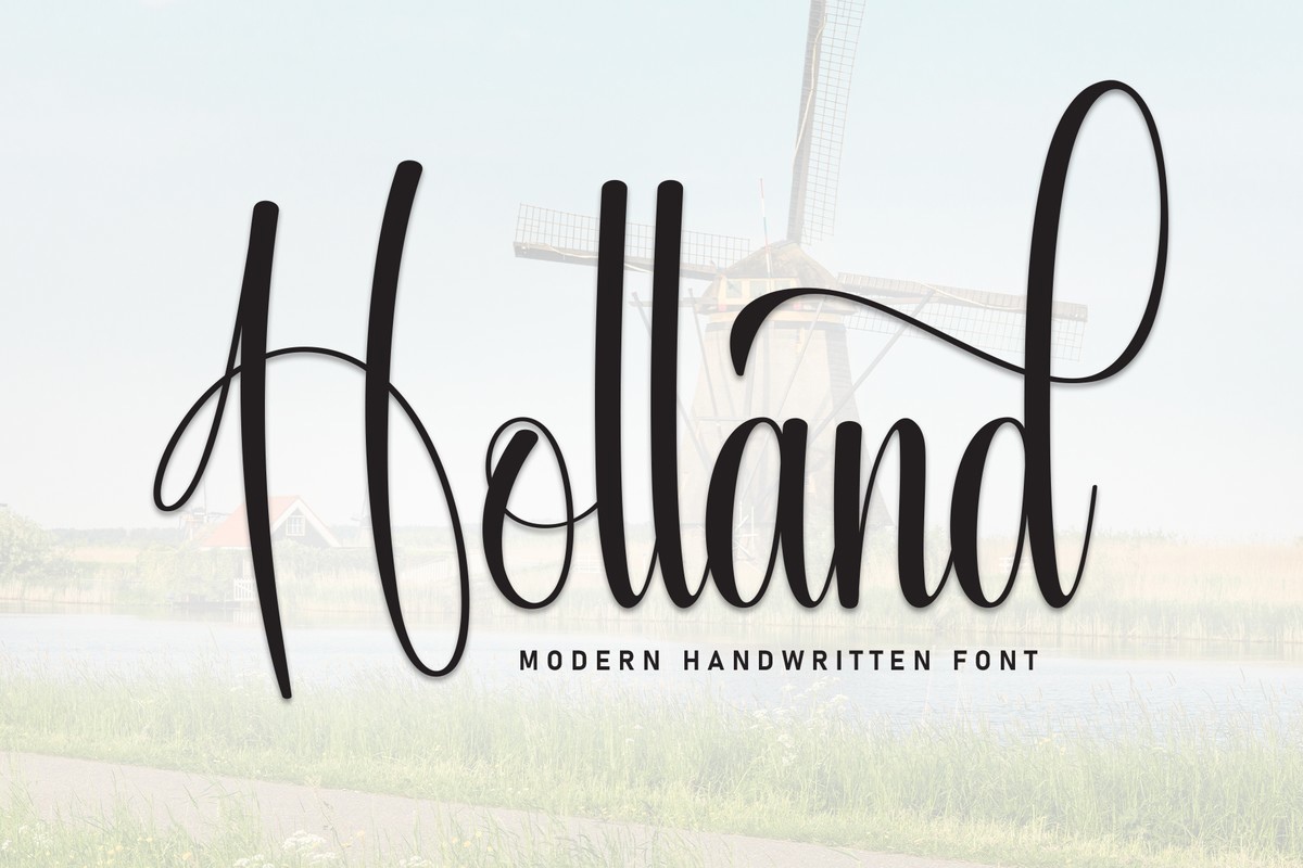 Przykład czcionki Holland