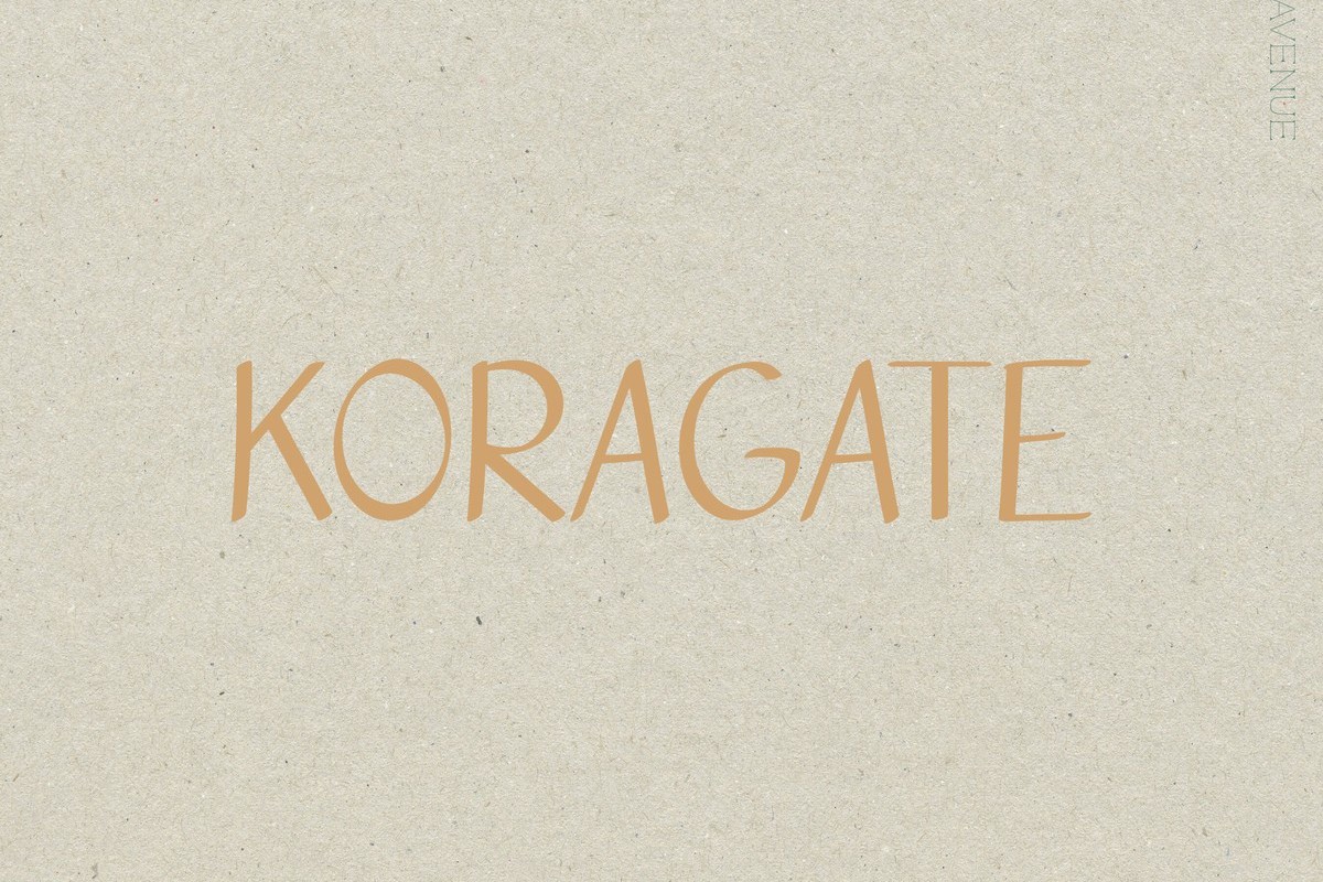 Przykład czcionki Koragate Regular