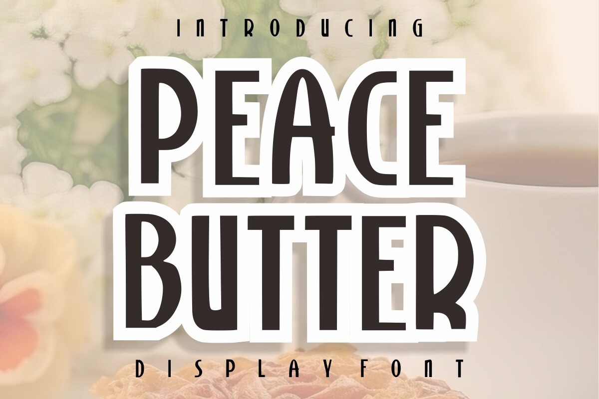 Przykład czcionki Peace Butter