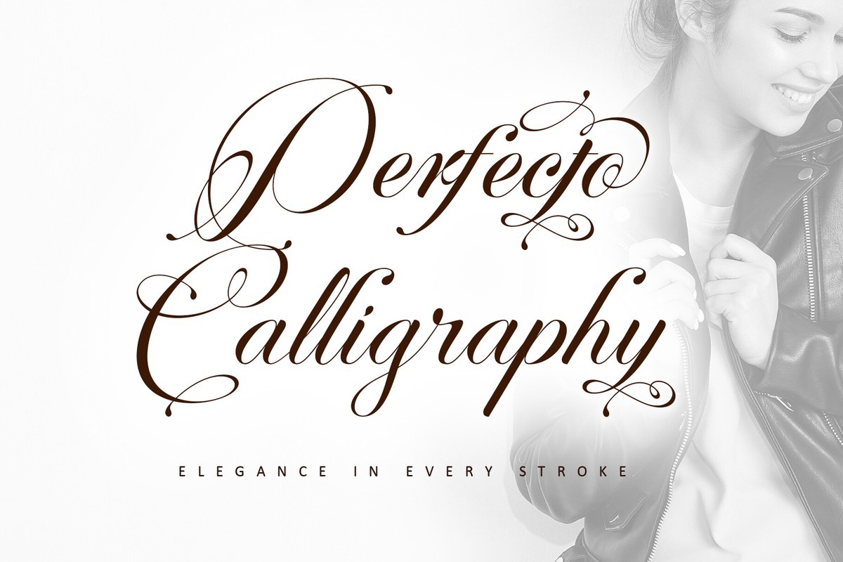 Przykład czcionki Perfecto Calligraphy Italic