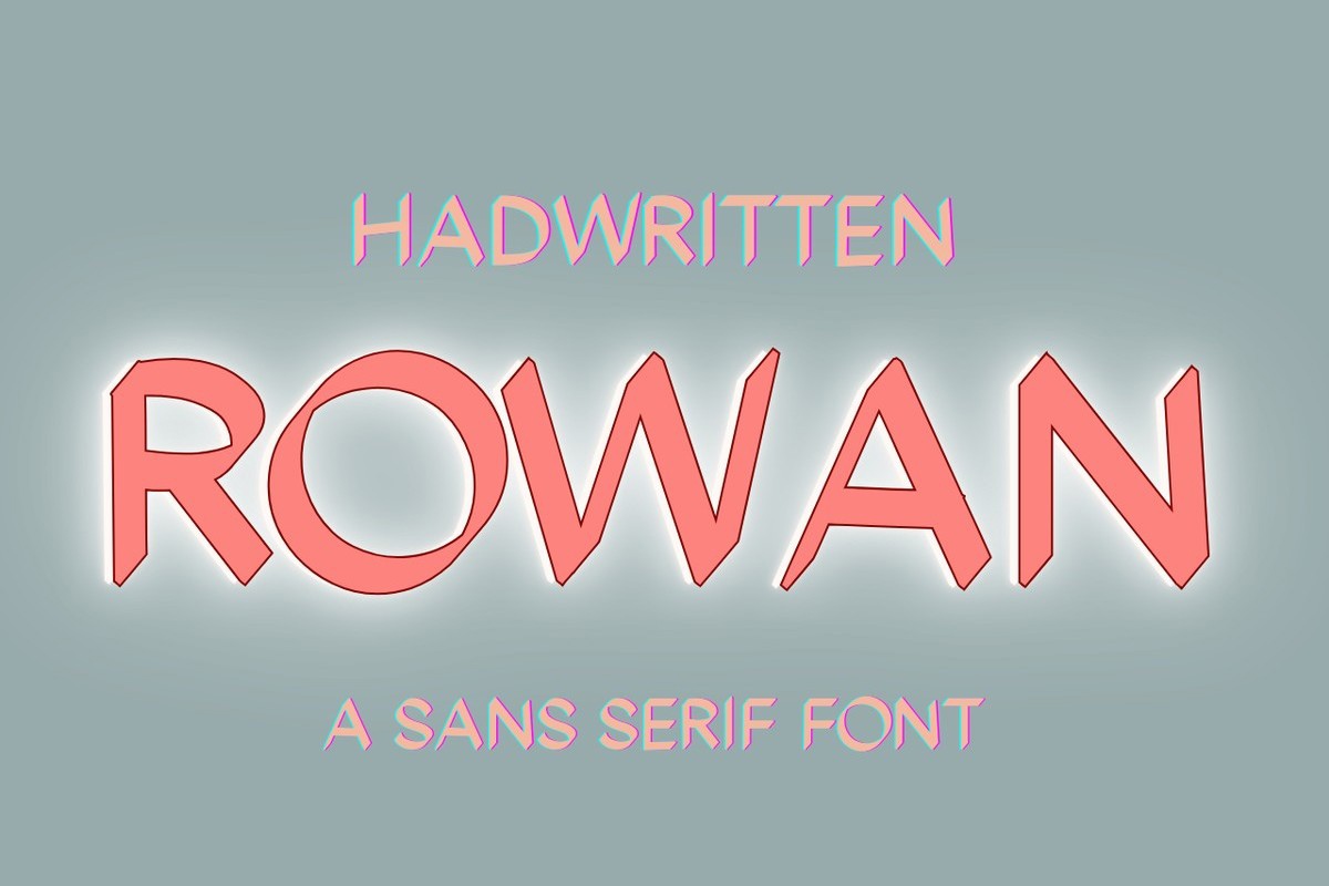 Przykład czcionki Rowan