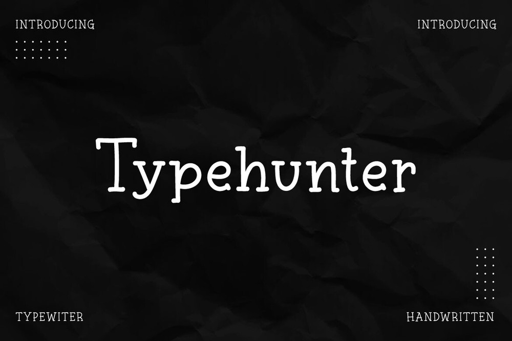 Przykład czcionki Typehunter