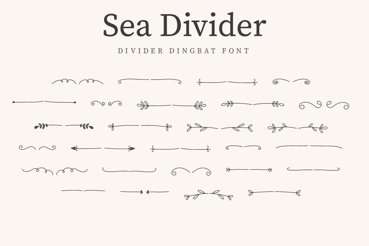 Przykład czcionki Sea Divider
