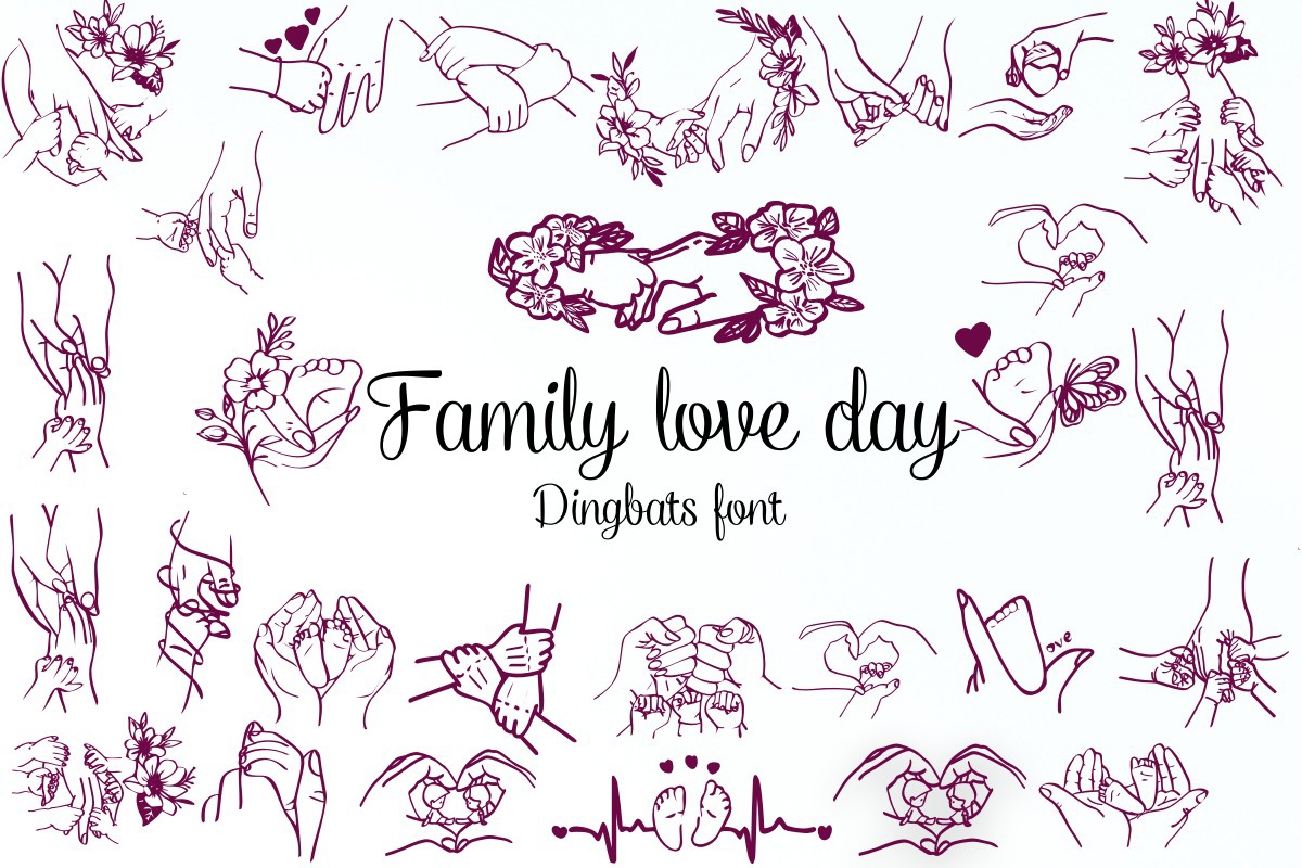 Przykład czcionki Family Love Day Regular