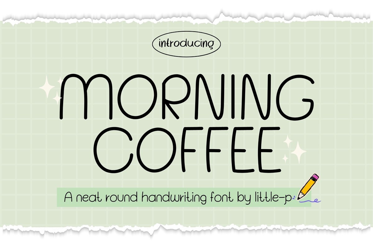Przykład czcionki Morning Coffee