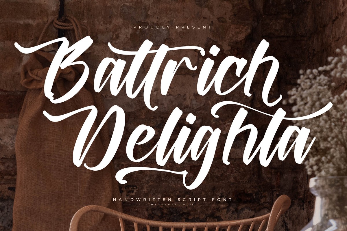 Przykład czcionki Battrich Delighta