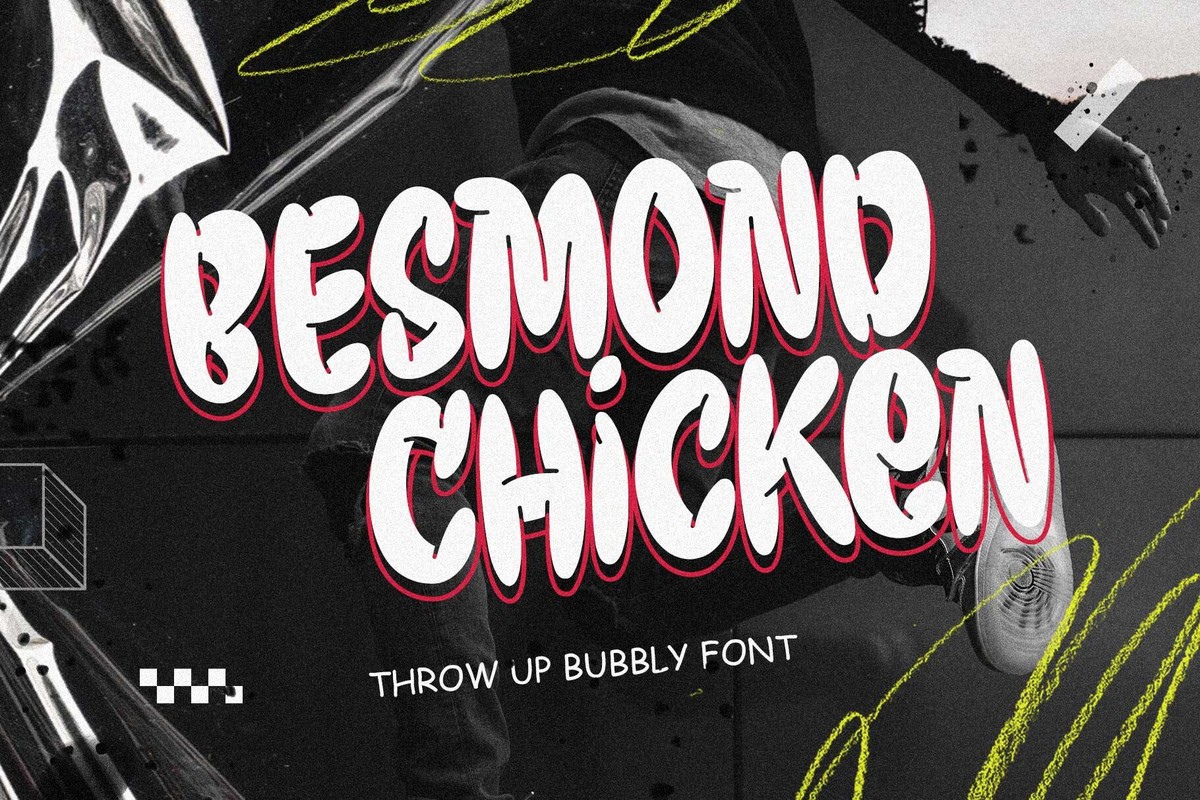 Przykład czcionki Besmond Chicken