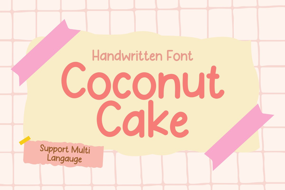 Przykład czcionki Coconut Cake