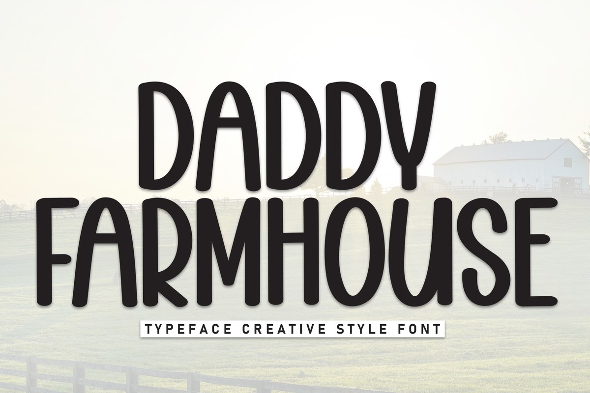Przykład czcionki Daddy Farmhouse