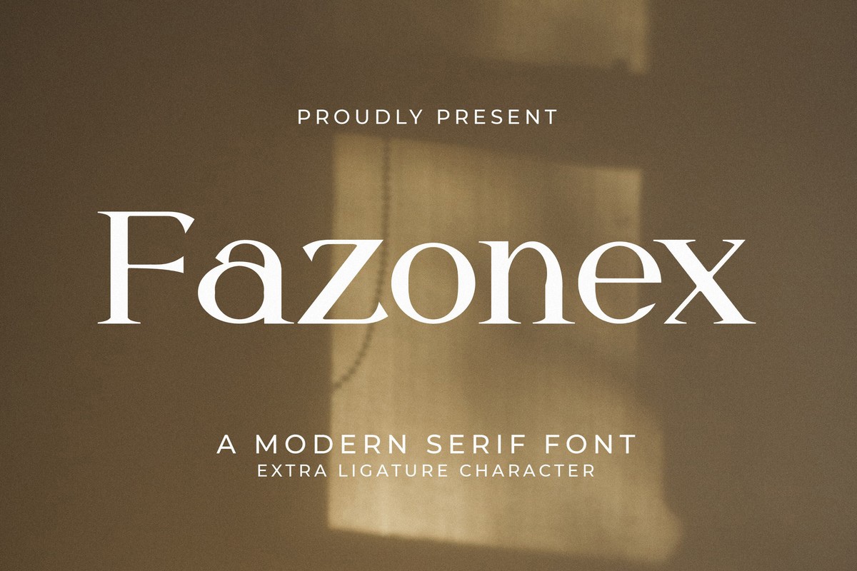 Przykład czcionki Fazonex
