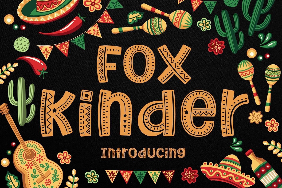 Przykład czcionki Fox Kinder Regular