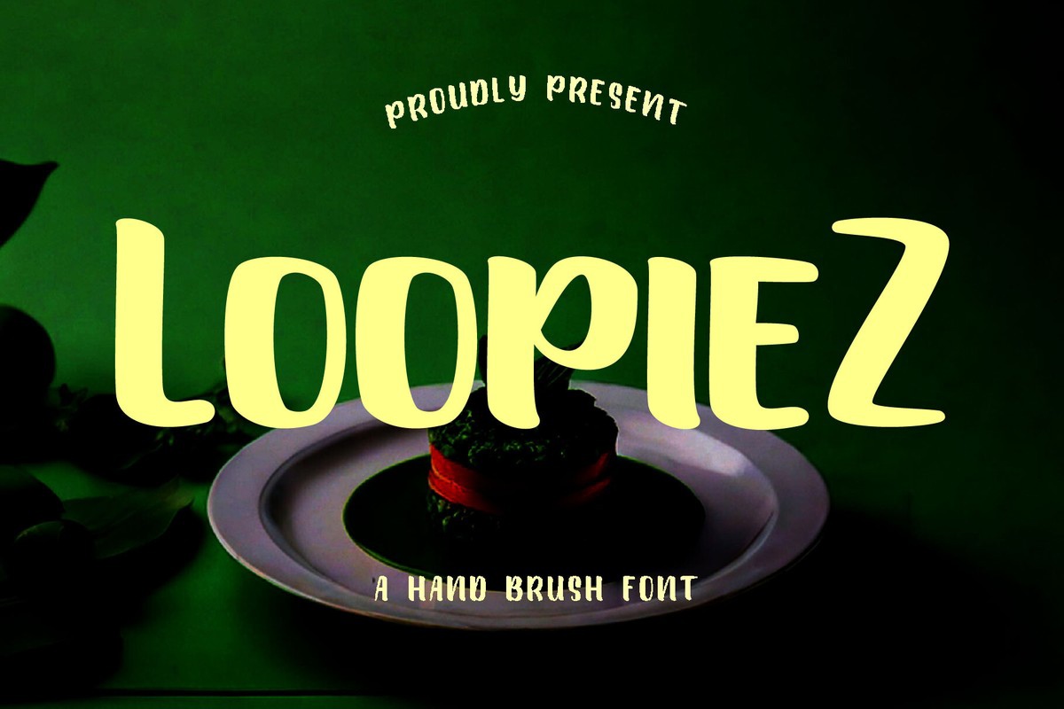 Przykład czcionki Loopiez
