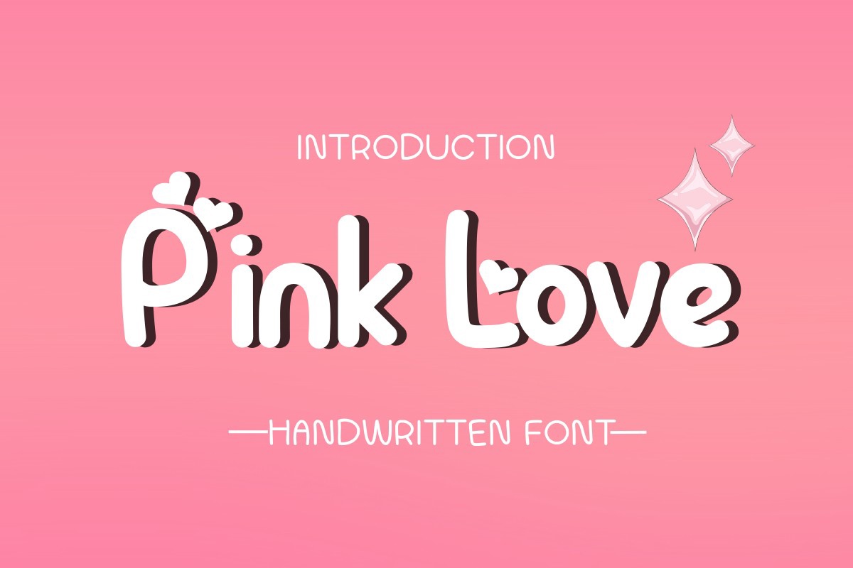 Przykład czcionki Pink Love